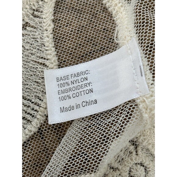 Lane Bryant Lace Kimono Open Front Embroidered Off White Size 14/16 Lounge Wear - Picture 7 of 7